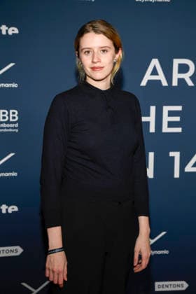 ABBberlin Katharina Stark actress on the red carpet at the festival opening AROUND THE WORLD IN 14 FILMS at Cinestar Kino in der Kulturbrauerei Berlin on 28 11 2025 Berlin Germany