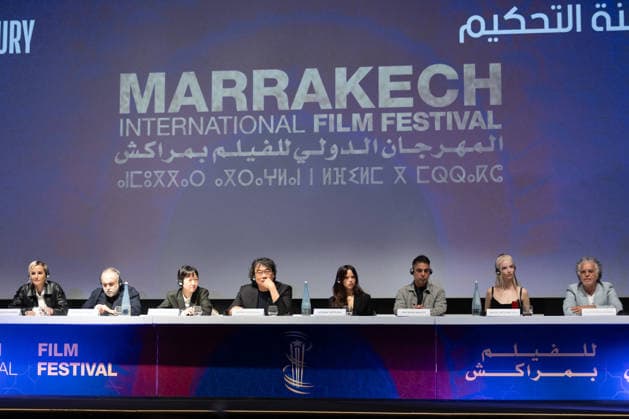 Marrakech Festival Jury Press Junket ury Members Julia Ducournau, Karim Ainouz, Celine Song, Jury President Bong Joon-ho, Jenna Ortega, Payman Maadi, Anya Taylor-Joy and Hakim Belabbes attends the Jury Press Junket during the 22nd Marrakech International Film Festival on November 29, 2025 in Paris, France. Photo by Nasser Berzane ABACAPRESS.COM Paris France  Copyright: xBerzanexNasser ABACAx
