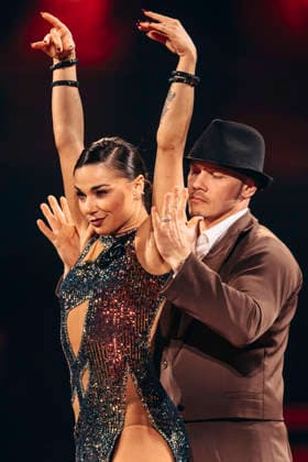Fabian Hambüchen and Anastasia Maruster at Let s Dance Die Live Tour 2025 in the Messehalle Erfurt, 28 11 2025 Foto:xM.xKremerx xFuturexImagex dance_5323