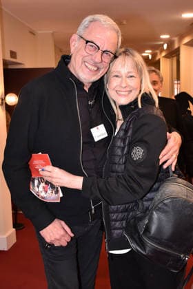 Torsten Arensburg and Debora Weigert at the Der Neurosen Kavalier Theater Premiere at the Schlossparktheater on 29 11 2025 in Berlin Der Neurosen Kavalier Theater Premiere in Berlin