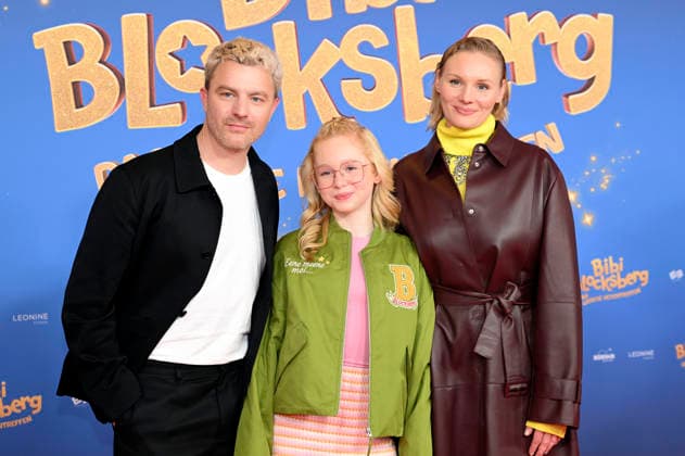 Friedrich Mücke, Nala and Rosalie Thomass at the premiere of the movie Bibi Blocksberg Das große Hexentreffen at Mathäser Filmpalast Munich, 29 11 2025 Foto:xR.xHeinex xFuturexImagex bibi_5155