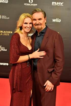 ABBdortmund Nick P Nikolaus Presnik , Karin Presnik Sanger as guests on the red carpet at the Kinderlachen Gala 2025 in the Westfalenhalleon 29 11 2025 in Dortmund NRW Germany