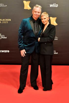 ABBdortmund Heiko Wasser, Susanne Wasser sports presenter couple as guests on the red carpet at the Kinderlachen Gala 2025 in the Westfalenhalleon 29 11 2025 in Dortmund NRW Germany