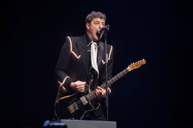 The Hives performing live at Alexandra Palace, London, 29 November 2025 The Hives performing live at Alexandra Palace, London, 29 November 2025 Nicholaus Arson (Niklas Almqvist) ,guitarist, backing vocals The Hives are a Swedish rock band that rose to prominence in the early 2000s during the garage rock revival. Their mainstream success came with the release of the album Veni Vidi Vicious, containing the anthem Hate to Say I Told You So . The band have been acclaimed by music critics as one of the best live rock bands in current music. This is their The Hives Forever Forever The Hives - World Tour 2025, Credit:Dafydd Owen Avalon Alexandra Palace, London  Copyright: xDafyddxOwenx xAvalonx 1055520127