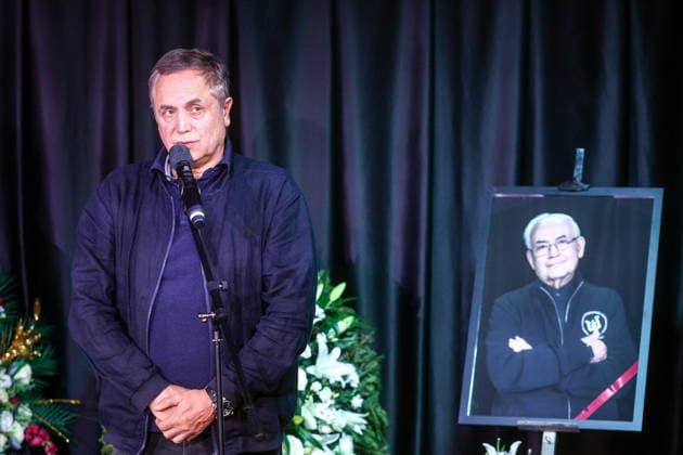 RUSSIA, MOSCOW - NOVEMBER 30, 2025: Actor Andrei Sokolov attends a farewell ceremony for the late actor Vsevolod Shilovsky at Shilovsky Moscow Theatre Studio. Vsevolod Shilovsky passed away on 26 November 2025 at the age of 87. Moscow Russia  - ZUMAt113 20251130_zaa_t113_137 Copyright: xSergeixBulkinx