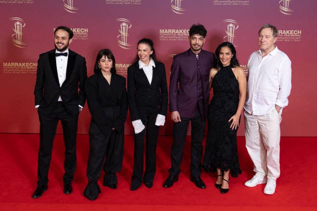 22nd Marrakech International Film Festival Day 3 Ayoub Trombati, Ahlam Marouane, Soumaya Akaaboune, Driss Ramdi, Nadia Kounda and Olivier Rabourdin attends the red carpet during day Three of the 22nd Marrakech International Film Festival on November 30, 2025 in Marrakech, Maroc. Photo by Nasser Berzane ABACAPRESS.COM Marrakech  Copyright: xBerzanexNasser ABACAx