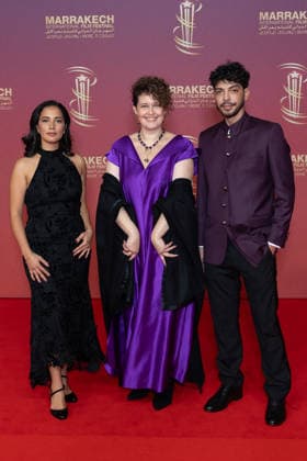 22nd Marrakech International Film Festival Day 3 Nadia Kounda, Meryem Benm Barek and Driss Ramdi attends the red carpet during day Three of the 22nd Marrakech International Film Festival on November 30, 2025 in Marrakech, Maroc. Photo by Nasser Berzane ABACAPRESS.COM Marrakech  Copyright: xBerzanexNasser ABACAx