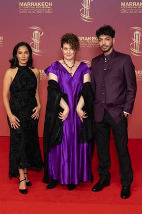 22nd Marrakech International Film Festival Day 3 Nadia Kounda, Meryem Benm Barek and Driss Ramdi attends the red carpet during day Three of the 22nd Marrakech International Film Festival on November 30, 2025 in Marrakech, Maroc. Photo by Nasser Berzane ABACAPRESS.COM Marrakech  Copyright: xBerzanexNasser ABACAx