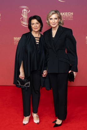 22nd Marrakech International Film Festival Day 3 Hiam Abbass and Melita Toscan du Plantier attends the red carpet during day Three of the 22nd Marrakech International Film Festival on November 30, 2025 in Marrakech, Maroc. Photo by Nasser Berzane ABACAPRESS.COM Marrakech  Copyright: xBerzanexNasser ABACAx