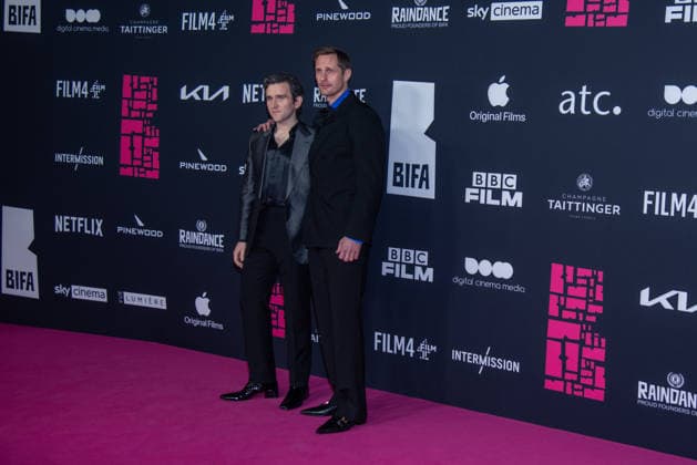 The 28th British Independent Film Awards - Arrivals LONDON, UNITED KINGDOM - NOVEMBER 30: Harry Melling (L) and Alexander Skarsgard (R) attend The 28th British Independent Film Awards at The Roundhouse on November 30, 2025 Loredana Sangiuliano Anadolu London United Kingdom. Editorial use only. Please get in touch for any other usage.  Copyright: x2025xAnadoluxLoredanaxSangiulianox