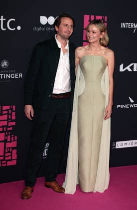 November 30, 2025, London, United Kingdom: Tom Basden and Carey Mulligan attend The 28th British Independent Film Awards at The Roundhouse. London United Kingdom - ZUMAs197 20251130_aaa_s197_341 Copyright: xFredxDuvalx