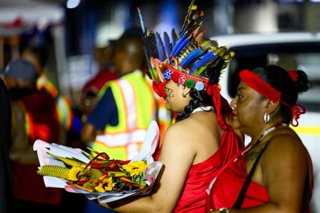 Paramaribo, The Netherlands, 2025-11-30 19:23:50 PARAMARIBO, November 30, 2025, Johan Adolf Pengel International Airport. King Willem-Alexander and Queen Maxima are arriving at Johan Adolf Pengel International Airport on a state visit to the Republic of Suriname at the invitation of President Jennifer Geerlings-Simons. PHOTO: NLBeeld Patrick van Emst Credit: NL Beeld Patrick van Emst  Copyright: xx x