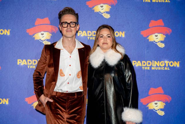 Paddington The Musical Word Premiere in London - 30 Nov 2025 Tom Fletcher and Giovanna Fletcher seen arriving on the Blue Carpet during the Paddington The Musical World Premiere opens in the West End, London. London United Kingdom Copyright: xBonniexBritainx xSOPAxImagesx BNS02245