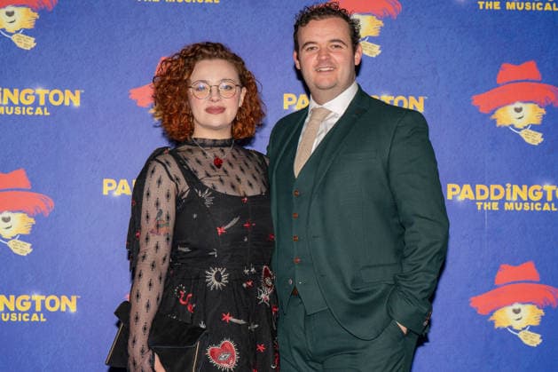 November 30, 2025, London, United Kingdom: Carrie Hope Fletcher and Joel Montague seen arriving on the Blue Carpet during the Paddington The Musical World Premiere opens in the West End, London. London United Kingdom - ZUMAs197 20251130_aaa_s197_586 Copyright: xBonniexBritainx