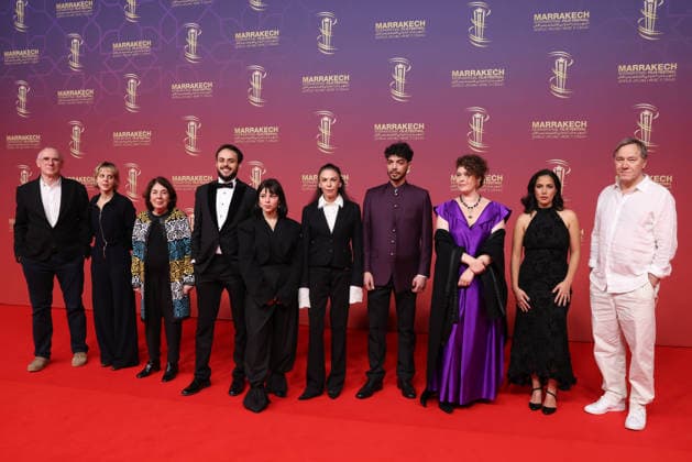 22eme festival du film de Marrakech L R Jean Brehat, Emma Binet, Souad Lamriki, Ayoub Trombati, Ahlam Marouane, Soumaya Akaaboune, Driss Ramdi, Meryem Benm Barek, Nadia Kounda and Olivier Rabourdin attend the red carpet during day Three of the 22nd Marrakech International Film Festival on November 30, 2025 in Marrakech, Morocco Marrakech, Morocco 30 11 2025 451140 2025 11 30 MARRAKECH Morocco Copyright: xRomualdxMeigneuxx xStarfacex STAR_451140_060