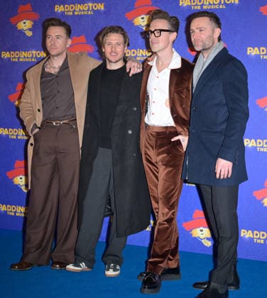 Paddington: The Musical West End Opening Night - Arrivals McFly members Danny Jones, Dougie Poynter, Tom Fletcher and Harry Judd attend the Paddington: The Musical West End Opening Night at The Savoy Theatre on November 30, 2025 in London, England., Credit:Jules Annan Avalon  Copyright: xJulesxAnnanx xAvalonx 1055704352