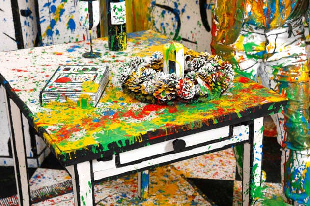 Bodyart Color Christmas Splash Performance at Studio Düsterwald Hameln, 30 11 2025 BodyArt artist Jörg Düsterwald Foto:xT.xSkupinx xFuturexImagex christmas_splash_5116