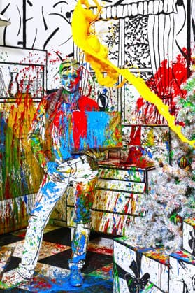 Bodyart Color Christmas Splash Performance with model Tatjana Heinz in Studio Düsterwald Hameln, 30 11 2025 BodyArt artist Jörg Düsterwald Foto:xB.xSchubertx xFuturexImagex christmas_splash_5121