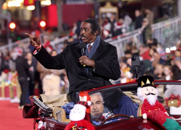 Jim Hill cruises down Hollywood Blvd. during The 93rd Annual Hollywood Christmas Parade With Grand Marshal Luke Wilson In Support of Marine Toys for Tots in Los Angeles on Sunday, November 30, 2025.  LAP20251130812 GERGxGRUDT