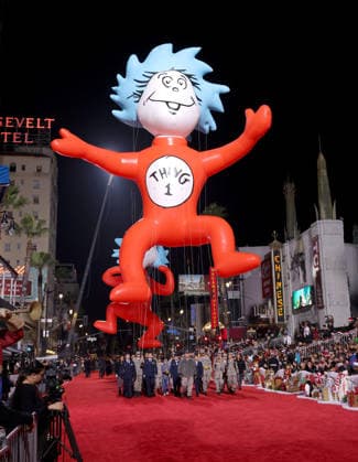 A giant inflatable cruises down Hollywood Blvd. during The 93rd Annual Hollywood Christmas Parade With Grand Marshal Luke Wilson In Support of Marine Toys for Tots in Los Angeles on Sunday, November 30, 2025.  LAP20251130792 GERGxGRUDT