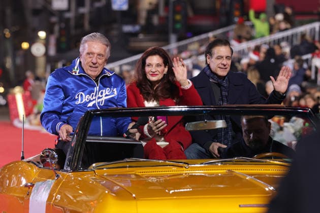 Rick Monday and Barbaralee Monday cruise down Hollywood Blvd. during The 93rd Annual Hollywood Christmas Parade With Grand Marshal Luke Wilson In Support of Marine Toys for Tots in Los Angeles on Sunday, November 30, 2025.  LAP20251130782 GERGxGRUDT