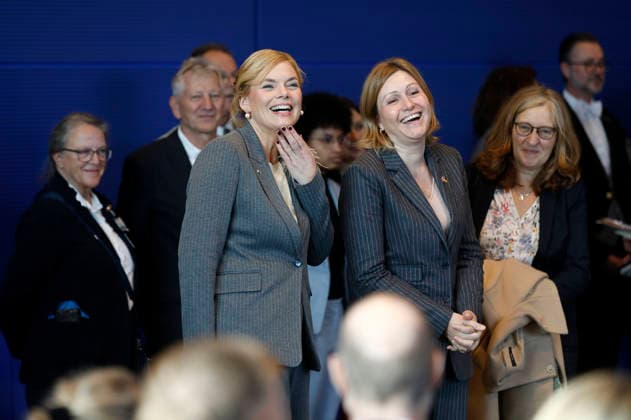 Julia Klöckner and Yael Braun Pivet at the award ceremony for the French-German Parliamentary Prize 2025 in the Reichstag building Berlin, 01 12 2025 Foto:xAgenturxWehnertx xGränzdörferx xFuturexImagex parlmentspreis_5202