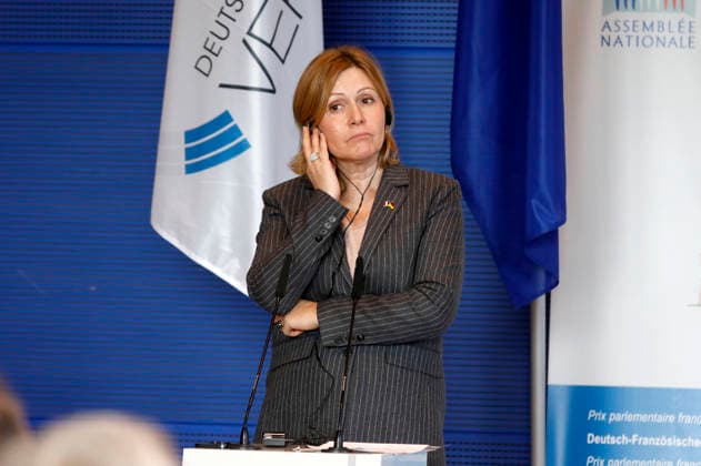 Yael Braun Pivet at the award ceremony for the French-German Parliamentary Prize 2025 in the Reichstag building Berlin, 01 12 2025 Foto:xAgenturxWehnertx xGränzdörferx xFuturexImagex parlmentspreis_5208