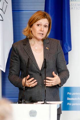 Yael Braun Pivet at the award ceremony for the French-German Parliamentary Prize 2025 in the Reichstag building Berlin, 01 12 2025 Foto:xAgenturxWehnertx xGränzdörferx xFuturexImagex parlmentspreis_5209