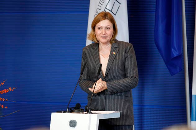 Yael Braun Pivet at the award ceremony for the French-German Parliamentary Prize 2025 in the Reichstag building Berlin, 01 12 2025 Foto:xAgenturxWehnertx xGränzdörferx xFuturexImagex parlmentspreis_5211