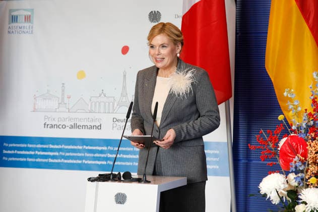 Julia Klöckner at the award ceremony for the French-German Parliamentary Prize 2025 in the Reichstag building Berlin, 01 12 2025 Foto:xAgenturxWehnertx xGränzdörferx xFuturexImagex parlmentspreis_5212