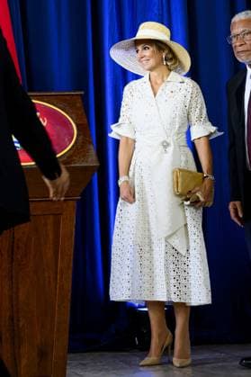 Paramaribo, The Netherlands, 2025-12-01 11:08:31 PARAMARIBO, December 1, 2025, Presidential Palace. King Willem-Alexander and Queen Maxima are paying a state visit to the Republic of Suriname at the invitation of President Jennifer Geerlings-Simons. The President and the King will deliver a short press statement, paying particular attention to the broad cooperation between the countries. PHOTO: NLBeeld Patrick van Emst Credit: NL Beeld Patrick van Emst  Copyright: xx x