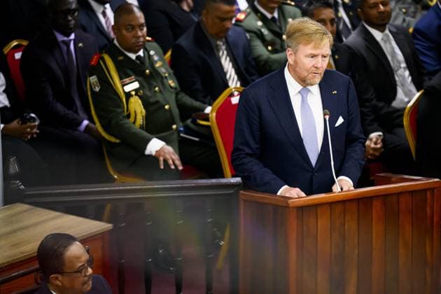 Paramaribo, The Netherlands, 2025-12-01 12:04:48 PARAMARIBO, December 1, 2025, The National Assembly. King Willem-Alexander and Queen Maxima are paying a state visit to the Republic of Suriname at the invitation of President Jennifer Geerlings-Simons. The National Assembly (DNA) is the parliament of Suriname. It has 51 seats and a single chamber, exercising legislative, administrative, and supervisory powers. PHOTO: NLBeeld Patrick van Emst Credit: NL Beeld Patrick van Emst  Copyright: xx x