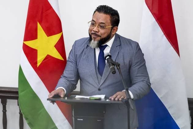 Paramaribo, The Netherlands, 2025-12-01 12:24:30 PARAMARIBO, December 1, 2025, The National Assembly. King Willem-Alexander and Queen Maxima are paying a state visit to the Republic of Suriname at the invitation of President Jennifer Geerlings-Simons. The National Assembly (DNA) is the parliament of Suriname. It has 51 seats and a single chamber, exercising legislative, administrative, and supervisory powers. PHOTO: NLBeeld Patrick van Emst. Pictured: Bronto Somohardjo Credit: NL Beeld Patrick van Emst  Copyright: xx x