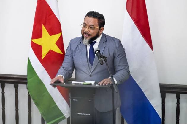 Paramaribo, The Netherlands, 2025-12-01 12:24:31 PARAMARIBO, December 1, 2025, The National Assembly. King Willem-Alexander and Queen Maxima are paying a state visit to the Republic of Suriname at the invitation of President Jennifer Geerlings-Simons. The National Assembly (DNA) is the parliament of Suriname. It has 51 seats and a single chamber, exercising legislative, administrative, and supervisory powers. PHOTO: NLBeeld Patrick van Emst. Pictured: Bronto Somohardjo Credit: NL Beeld Patrick van Emst  Copyright: xx x