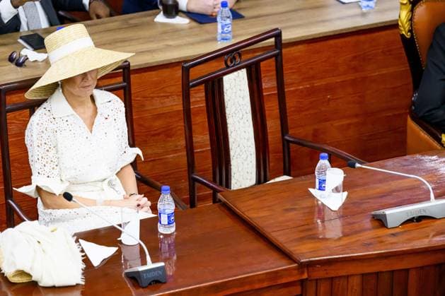 Dutch Royals Visit Suriname - Day 1 The National Assembly. King Willem-Alexander and Queen Maxima are paying a state visit to the Republic of Suriname at the invitation of President Jennifer Geerlings-Simons. The National Assembly (DNA) is the parliament of Suriname. It has 51 seats and a single chamber, exercising legislative, administrative, and supervisory powers, on December 1, 2025, in Paramaribo, Suriname. Photo by Patrick van Emst NLBeeld Bruno PRess ABACAPRESS.COM NLBeeld Patrick van Emst Credit: NL Beeld Patrick van Emst Paramaribo Suriname  Copyright: xBrunoxPress ABACAx