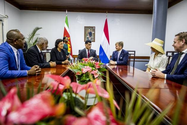PARAMARIBO King Willem-Alexander and Queen Maxima will be received at the National Assembly (DNA), Suriname s parliament. The royal couple were on a three-day state visit to Suriname at the invitation of President Jennifer Geerlings-Simons. ANP POOL PATRICK VAN KATWIJK netherlands out - belgium out  Copyright: xx x543594764x originalFilename: 543594764.jpg