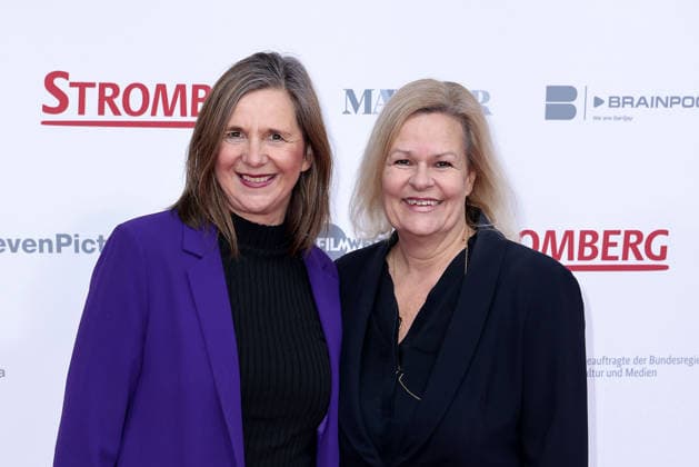 Katrin Goering Eckardt and Nancy Faeser at the movie premiere of Stromberg Everything as usual again on 1 12 2025 at Zoo Palst in Berlin Stromberg movie premiere in Berlin
