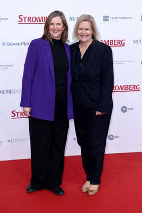 Katrin Goering Eckardt and Nancy Faeser at the movie premiere of Stromberg Everything as usual again on 1 12 2025 at Zoo Palst in Berlin Stromberg movie premiere in Berlin