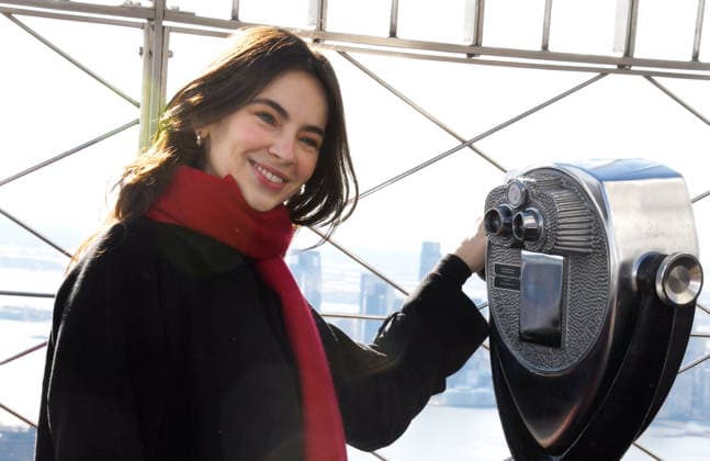 NEW YORK, NY- DECEMBER 1: Stella Cole visits the Empire State Building to celebrate the release of her third album, It™s Magic, and Cover of the Carpenters™ ˜Merry Christmas, Darling™ on December 1, 2025 in New York City. Copyright: xMediaPunchx