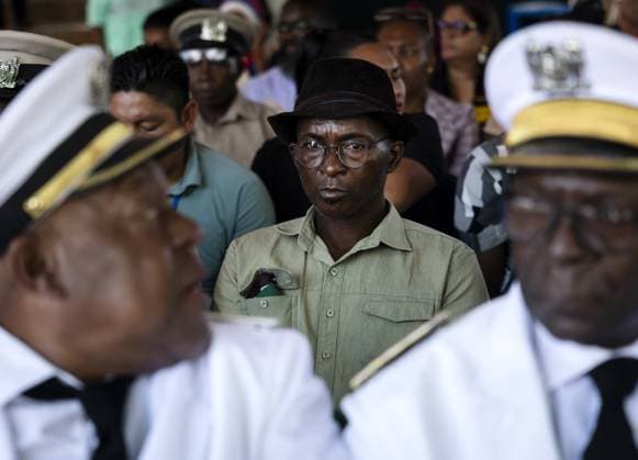 PARAMARIBO Representatives of descendants of enslaved people and indigenous communities in Suriname await the arrival of King Willem-Alexander and Queen Maxima before a discussion about the past and the future. The royal couple were on a three-day state visit to Suriname at the invitation of President Jennifer Geerlings-Simons. ANP REMKO DE WAAL netherlands out - belgium out  Copyright: xx x543611930x originalFilename: 543611930.jpg