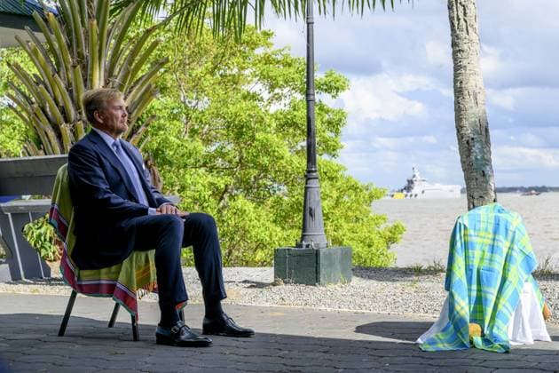Paramaribo, The Netherlands, 2025-12-01 15:21:56 PARAMARIBO, December 1, 2025. King Willem-Alexander and Queen Maxima are paying a state visit to the Republic of Suriname at the invitation of President Jennifer Geerlings-Simons. King Willem-Alexander and Queen Maxima will speak with representatives of descendants of enslaved people and indigenous communities in Suriname about the past and the future. PHOTO: NLBeeld Patrick van Emst Credit: NL Beeld Patrick van Emst  Copyright: xx x