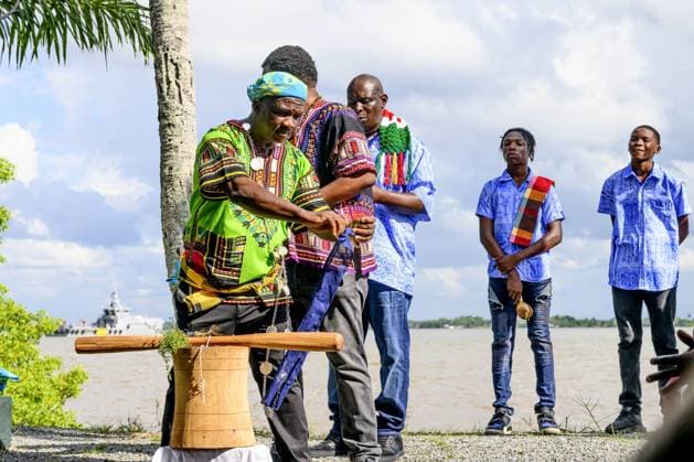 Paramaribo, The Netherlands, 2025-12-01 15:31:58 PARAMARIBO, December 1, 2025. King Willem-Alexander and Queen Maxima are paying a state visit to the Republic of Suriname at the invitation of President Jennifer Geerlings-Simons. King Willem-Alexander and Queen Maxima will speak with representatives of descendants of enslaved people and indigenous communities in Suriname about the past and the future. PHOTO: NLBeeld Patrick van Emst Credit: NL Beeld Patrick van Emst  Copyright: xx x
