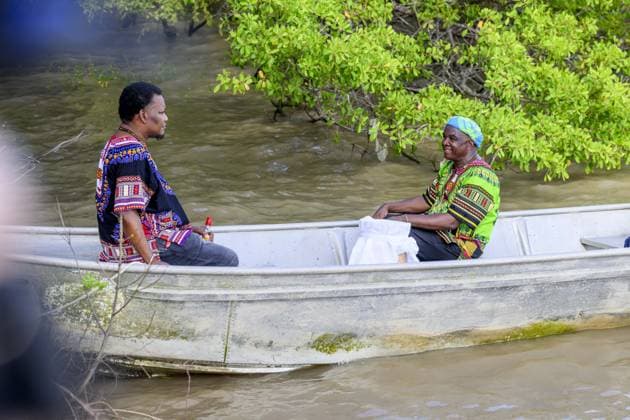 Paramaribo, The Netherlands, 2025-12-01 15:41:30 PARAMARIBO, December 1, 2025. King Willem-Alexander and Queen Maxima are paying a state visit to the Republic of Suriname at the invitation of President Jennifer Geerlings-Simons. King Willem-Alexander and Queen Maxima will speak with representatives of descendants of enslaved people and indigenous communities in Suriname about the past and the future. PHOTO: NLBeeld Patrick van Emst Credit: NL Beeld Patrick van Emst  Copyright: xx x