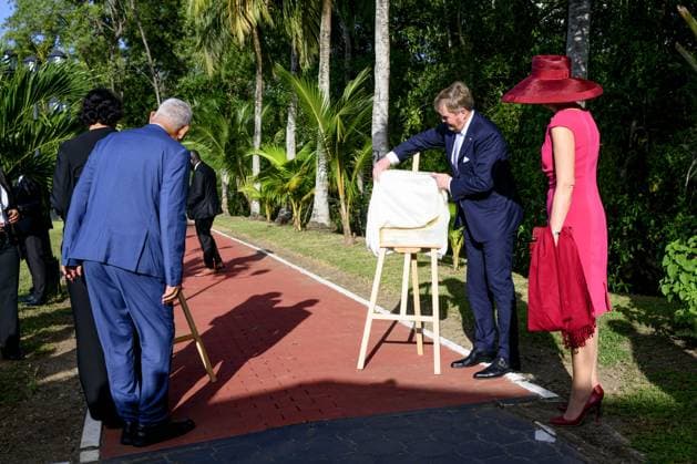 Paramaribo, The Netherlands, 2025-12-01 16:47:59 PARAMARIBO, December 1, 2025. King Willem-Alexander and Queen Maxima are paying a state visit to the Republic of Suriname at the invitation of President Jennifer Geerlings-Simons. King Willem-Alexander and Queen Maxima will speak with representatives of descendants of enslaved people and indigenous communities in Suriname about the past and the future. PHOTO: NLBeeld Patrick van Emst Credit: NL Beeld Patrick van Emst  Copyright: xx x