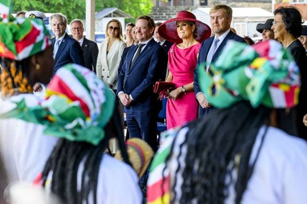 Paramaribo, The Netherlands, 2025-12-01 15:12:11 PARAMARIBO, December 1, 2025. King Willem-Alexander and Queen Maxima are paying a state visit to the Republic of Suriname at the invitation of President Jennifer Geerlings-Simons. King Willem-Alexander and Queen Maxima will speak with representatives of descendants of enslaved people and indigenous communities in Suriname about the past and the future. PHOTO: NLBeeld Patrick van Emst Credit: NL Beeld Patrick van Emst  Copyright: xx x