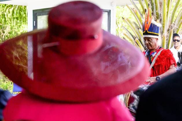 Paramaribo, The Netherlands, 2025-12-01 15:16:06 PARAMARIBO, December 1, 2025. King Willem-Alexander and Queen Maxima are paying a state visit to the Republic of Suriname at the invitation of President Jennifer Geerlings-Simons. King Willem-Alexander and Queen Maxima will speak with representatives of descendants of enslaved people and indigenous communities in Suriname about the past and the future. PHOTO: NLBeeld Patrick van Emst Credit: NL Beeld Patrick van Emst  Copyright: xx x