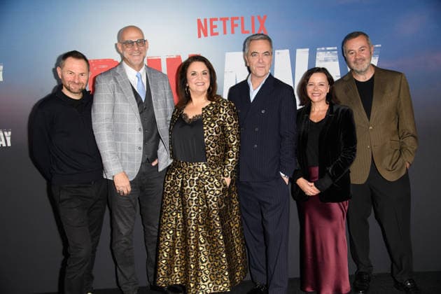 Harlan Coben s Run Away BFI Launch Event Arrivals at BFI Southbank, London (L-R) - Writer Executive Producer Danny Brocklehurst, Creator Executive Producer Harlan Coben, Ruth Jones, James Nesbitt, Executive Producer Nicola Shindler, Executive Producer Richard Fee attends Harlan Coben s Run Away launch event at BFI Southbank, London, England, UK on Monday 1 December, 2025., Credit:Justin Ng Avalon UK, England, London, BFI Southbank Copyright: xJustinxNgx xAvalonx 1055873101