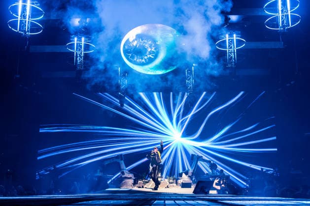 Music Concert - Marracash - Marra Palazzi 2025 Marracash (Fabio Bartolo Rizzo) Bologna Unipol Arena Italy Copyright: xMirkoxFava TSCKx xLiveMediax LPM_2173559