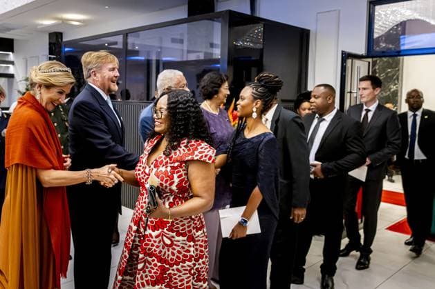 Paramaribo, The Netherlands, 2025-12-01 19:43:49 PARAMARIBO, December 1, 2025, Prince Ballroom. King Willem-Alexander and Queen Maxima are paying a state visit to the Republic of Suriname at the invitation of President Jennifer Geerlings-Simons. In honor of King Willem-Alexander and Queen Maxima s state visit, President Simons is hosting a state banquet. PHOTO: NLBeeld POOL Patrick van Katwijk. Pictured: Credit: NL Beeld Patrick van Emst  Copyright: xx x