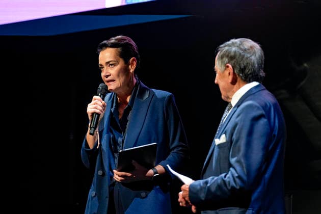 PEOPLE: Gala Fondation Recherche Alzheimer - Lyon - 02 12 2025 Florine Perri et Michel Garcia lors du Gala 2025 de la Fondation Recherche Alzheimer Ã Lyon le 01 12 2025. Photo Sandrine Thesillat PsNewZ  Copyright: xSandrinexTHESILLATx